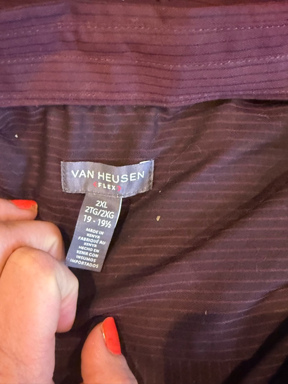 Van Heusen Men's Dress Shirt in Deep Purple